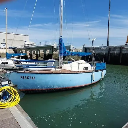 Sailboat In Belem, Romantic Sleep, Romantic Night. Botel Lisbon